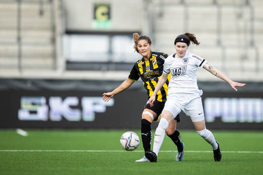 Häckens Mille Gejl Jensen och Eskilstuna Uniteds Linn
