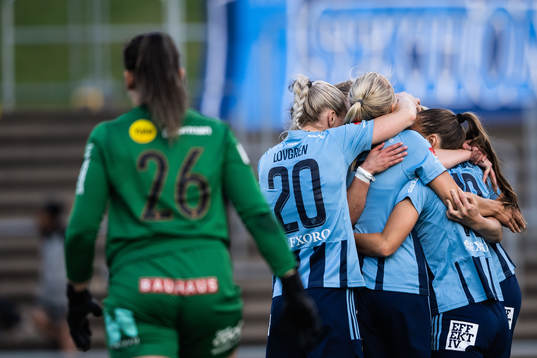 under fotbollsmatchen i Damallsvenskan mellan Djurgården