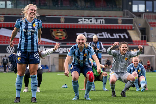 Djurgårdens spelare jublar