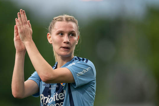 Djurgårdens Sara Olai jublar