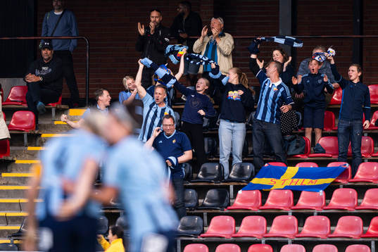 Djurgårdens supportar jublar