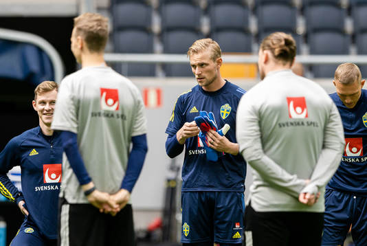 Goalkeeper Jacob Rinne of the Swedish national football team