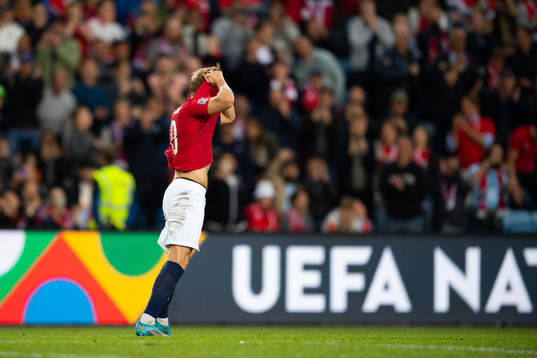 Martin Ødegaard of Norway looks dejected