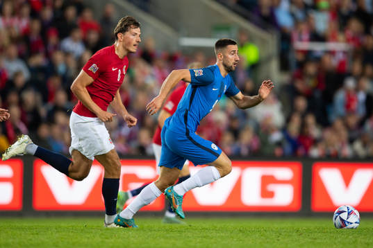 Sander Gard Bolin Berge of Norway and Andraz Sporar of