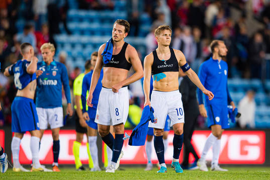 Sander Gard Bolin Berge and Martin Ødegaard of Norway