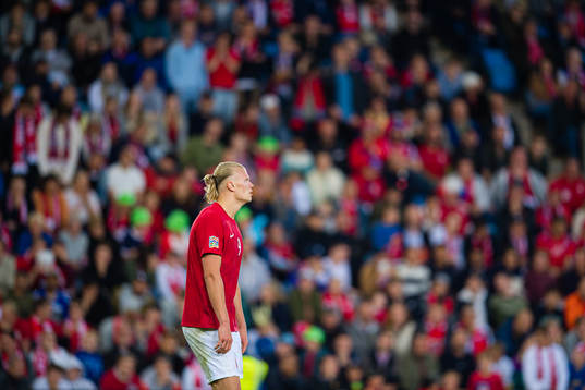 Erling Braut Haaland of Norway looks dejected