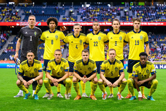 Goalkeeper Robin Olsen, Jens Cajuste, Joakim Nilsson, Robin