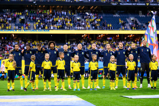 Players of Sweden at lineup