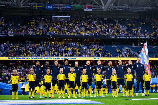 Players of Sweden at lineup