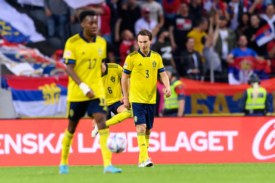 Hjalmar Ekdal of Sweden looks dejected