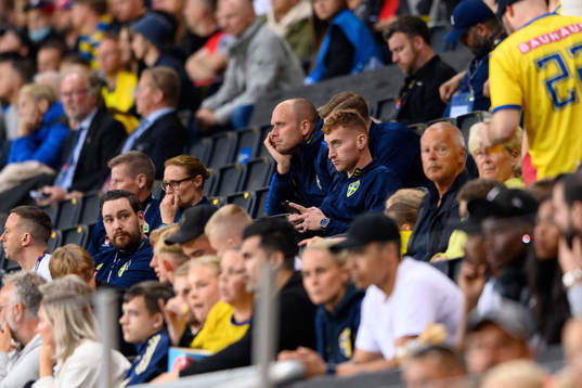 Dejan Kulusevski of Sweden in the stands