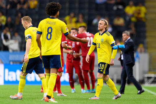 Kristoffer Olsson of Sweden (not pictured) is replaced by