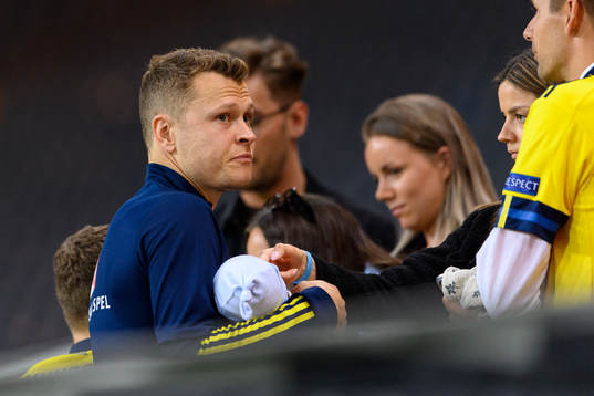 Viktor Claesson of Sweden in the stands