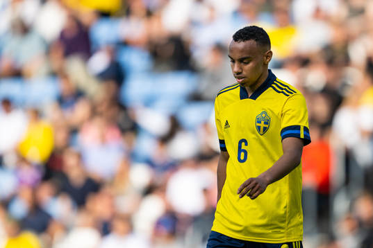 Bilal Hussein of Sweden looks dejected
