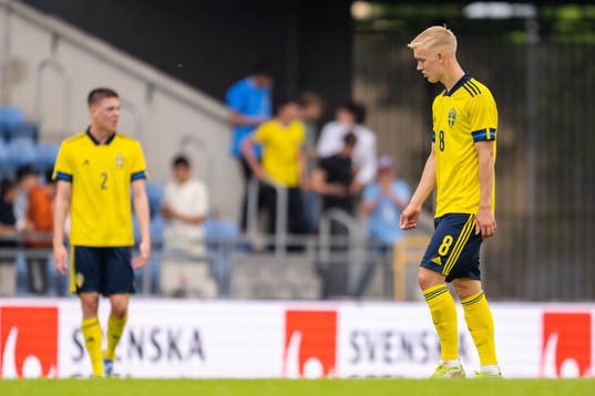 Carl Gustafsson of Sweden looks dejected