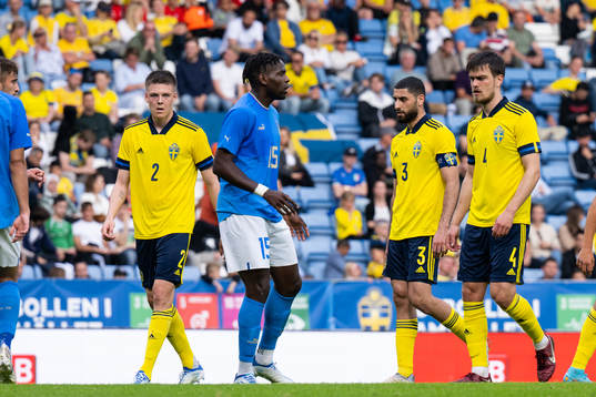Emil Holm, Aiham Ousou and Pavle Vagic of Sweden