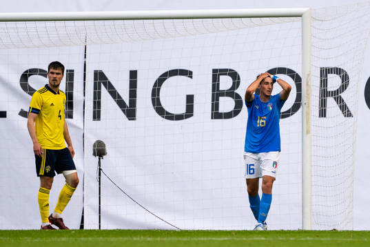 Andrea Cambiaso of Italy looks dejected