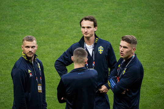 Jesper Karlström, Hjalmar Ekdal and Viktor Gyökeres of