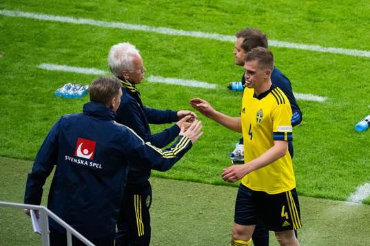 Joakim Nilsson of Sweden in pain