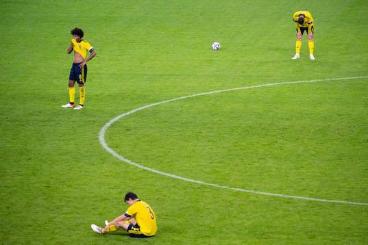 Jens Cajuste, Hjalmar Ekdal, Edvin Kurtulus of Sweden look
