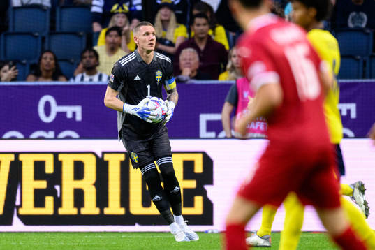 Goalkeeper Robin Olsen of Sweden