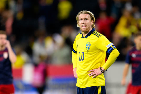 Emil Forsberg of Sweden looks dejected