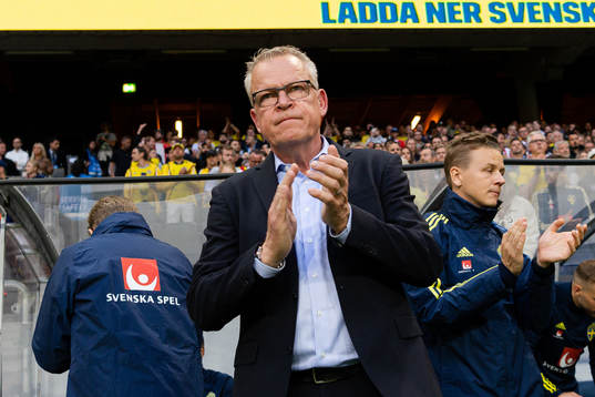 Head coach Janne Andersson and Goalkeeper coach Maths