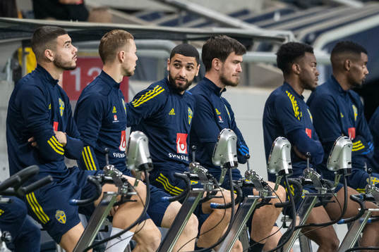 Aiham Ousou and Pavle Vagic of the Swedish national