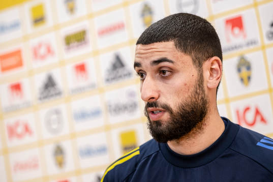 Aiham Ousou of the Swedish national football team