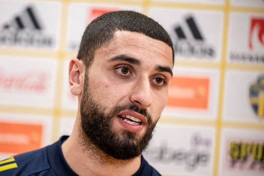Aiham Ousou of the Swedish national football team