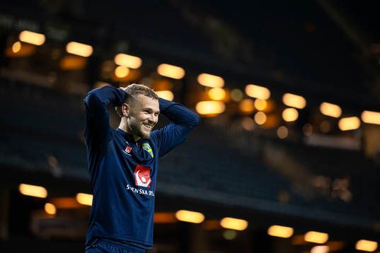 Jesper Karlström of the Swedish national football team