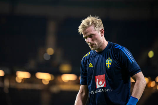 Goalkeeper Jacob Rinne of the Swedish national football team