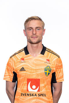 Goalkeeper Jacob Rinne of the Swedish national football