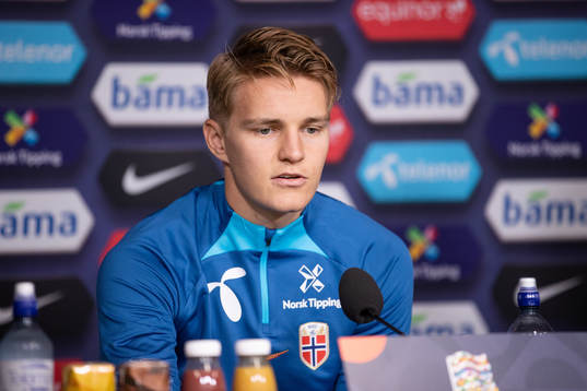Martin Ødegaard of the Norwegian national football team