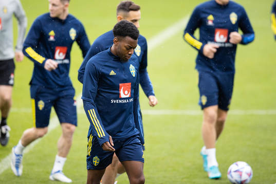 Anthony Elanga of the Swedish national football team