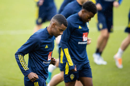 Alexander Isak of the Swedish national football team