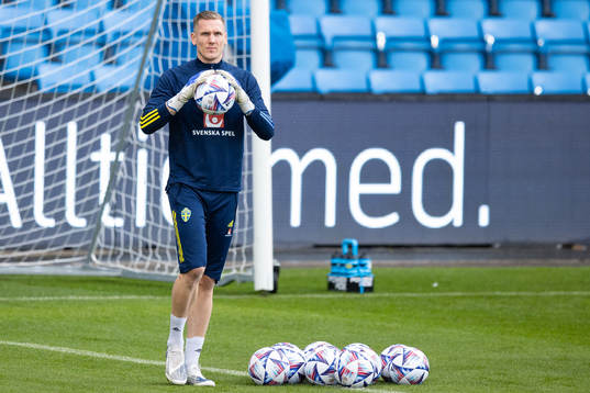 Goalkeeper Robin Olsen of the Swedish national football team