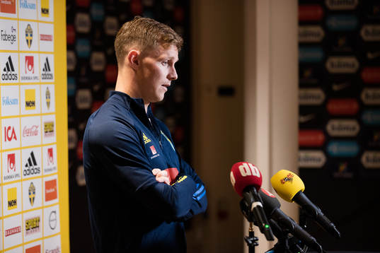 Emil Krafth of the Swedish national football team