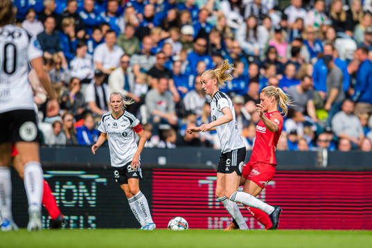 Emilie Bragstad of Rosenborg and Svava Ros Gudmundsdottir