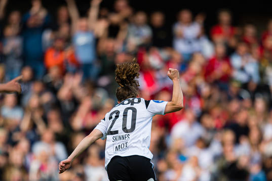 Synne Skinnes Hansen of Rosenborg celebrates