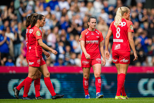 Elisabeth Terland of Brann looks dejected