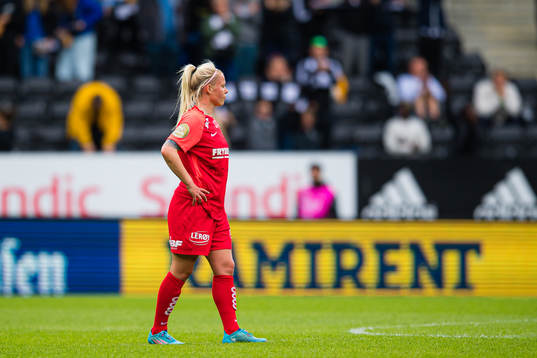 Therese Sessy Åsland of Brann looks dejected