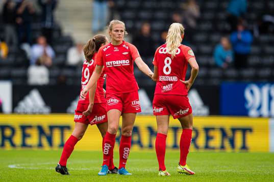 Marthine Østenstad of Brann looks dejected