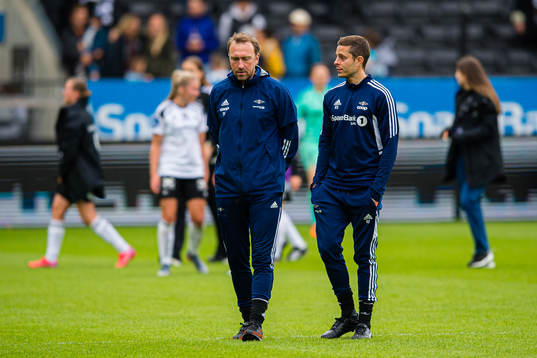 Steinar Lein, head coach of Rosenborg, and Robin Shroot,
