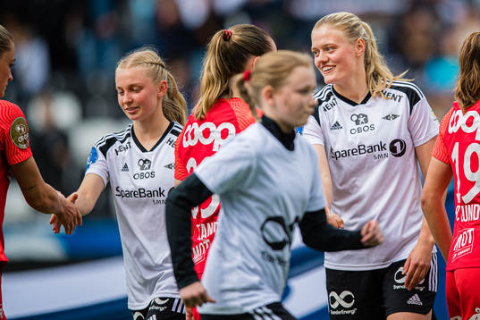 Emilie Marie Joramo and Mathilde Hauge Harviken of Rosenborg