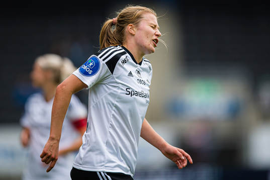 Cesilie Andreassen of Rosenborg reacts