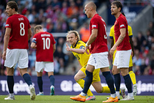Emil Forsberg of Sweden looks dejected