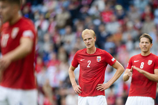 Morten Thorsby of Norway looks dejected