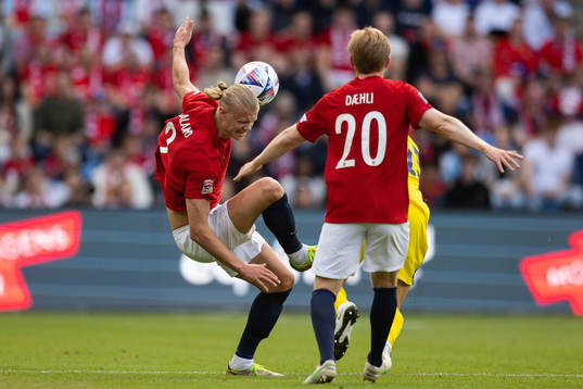 Erling Braut Haaland of Norway in pain