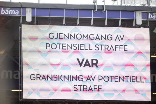 VAR during the Nations League football match between Norway